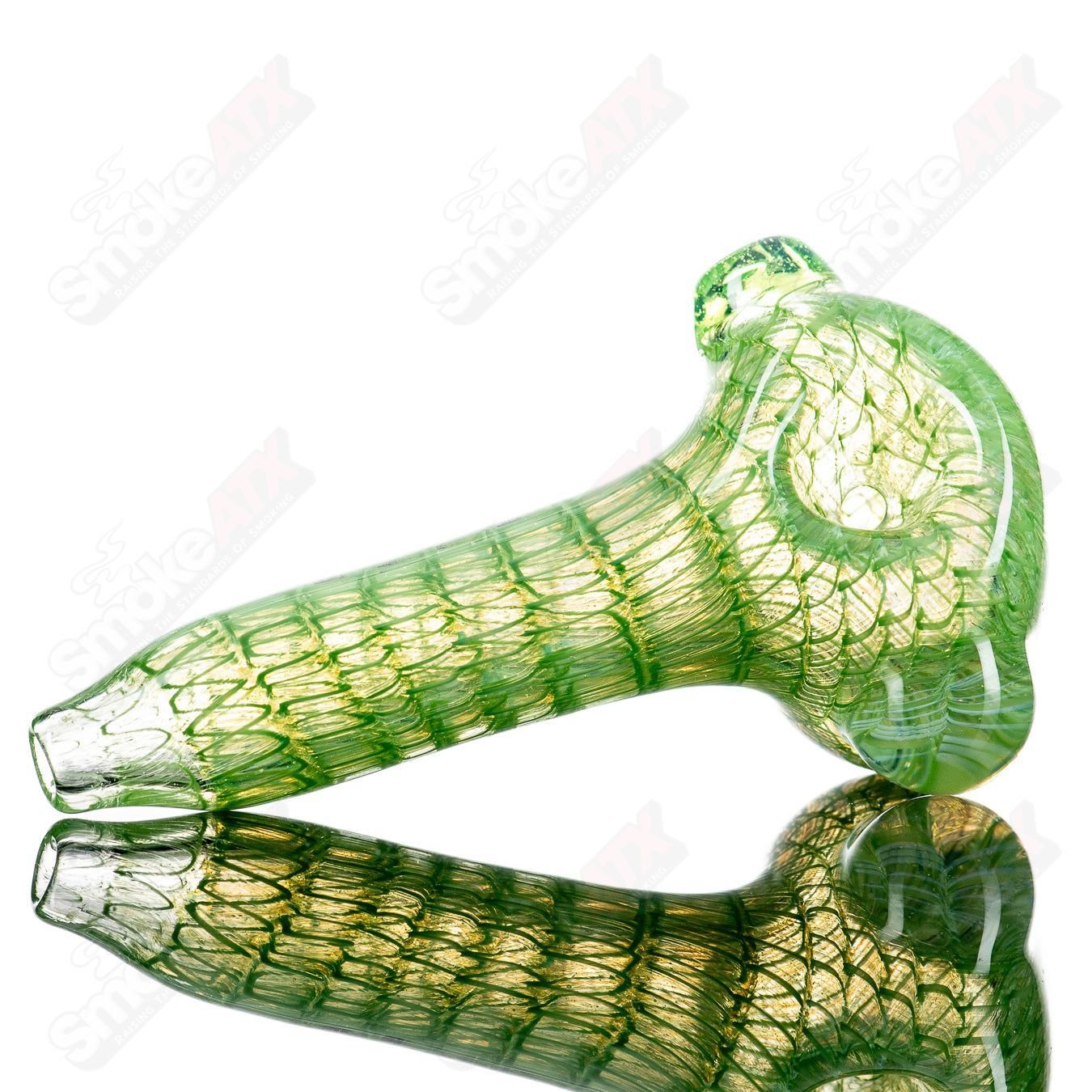 2 Lattice Coil Spoon by JMK Glass - Smoke ATX