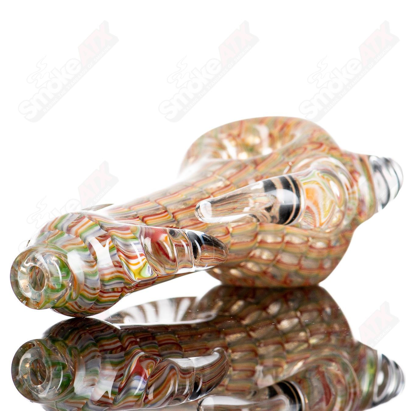 2 Sceptre Steam Roller Spoon by JMK Glass - Smoke ATX