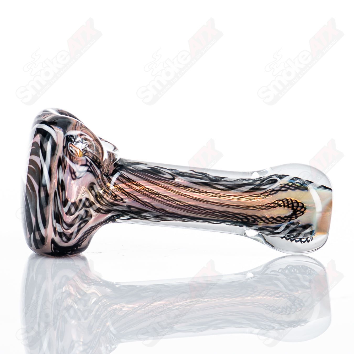 2 Solid Cane w/ Latti Spoon Talent Glass - Smoke ATX