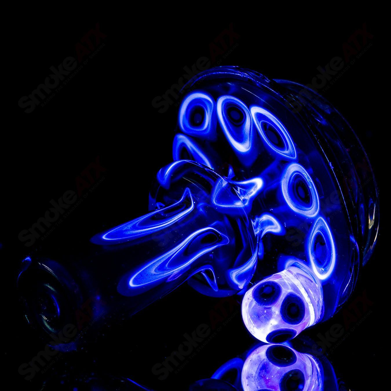 2 UV Full Pattern Puffco Dry Top Indo x Geoff Made - Smoke ATX