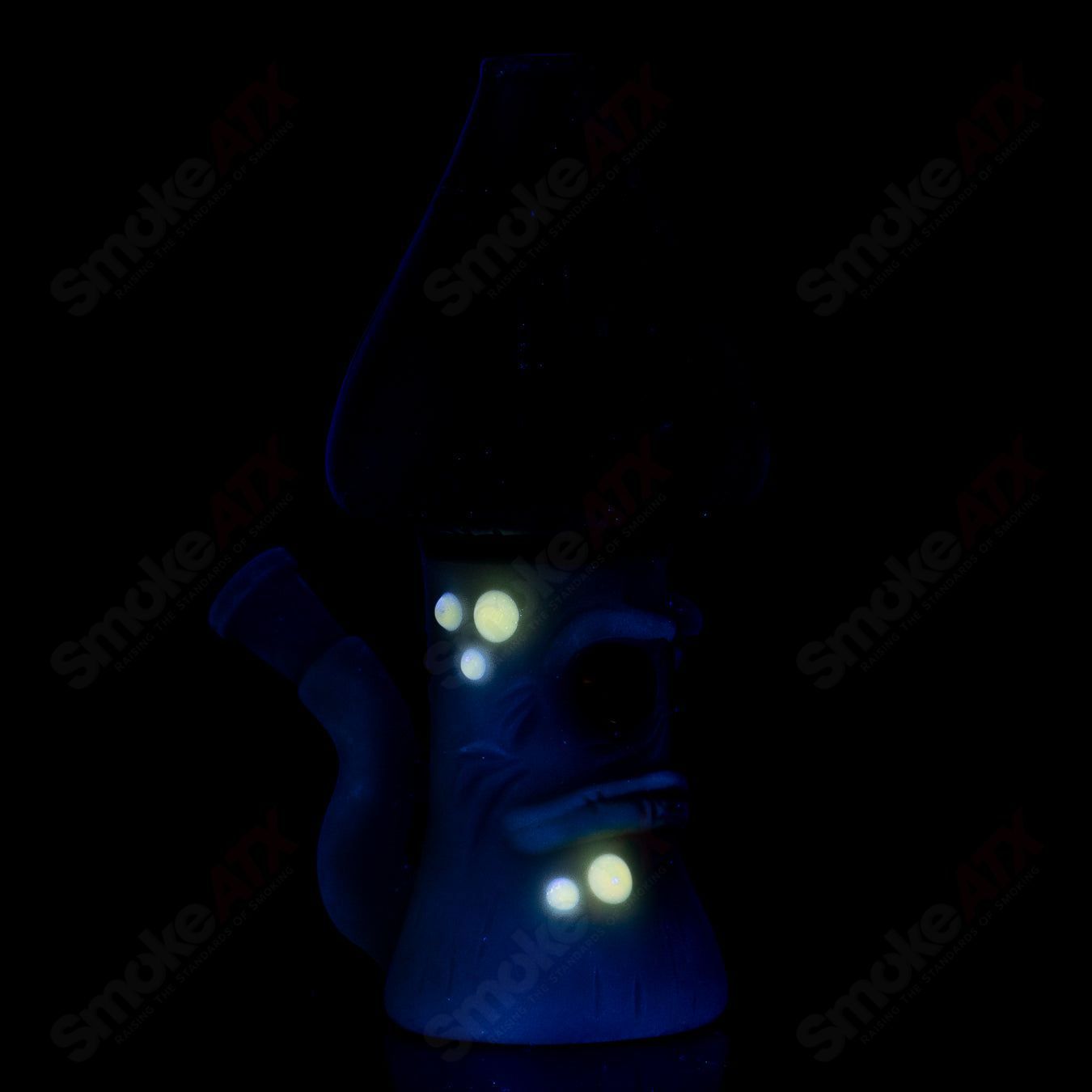 2 UV Grumpy Mushroom Rig by Space Glass - Smoke ATX