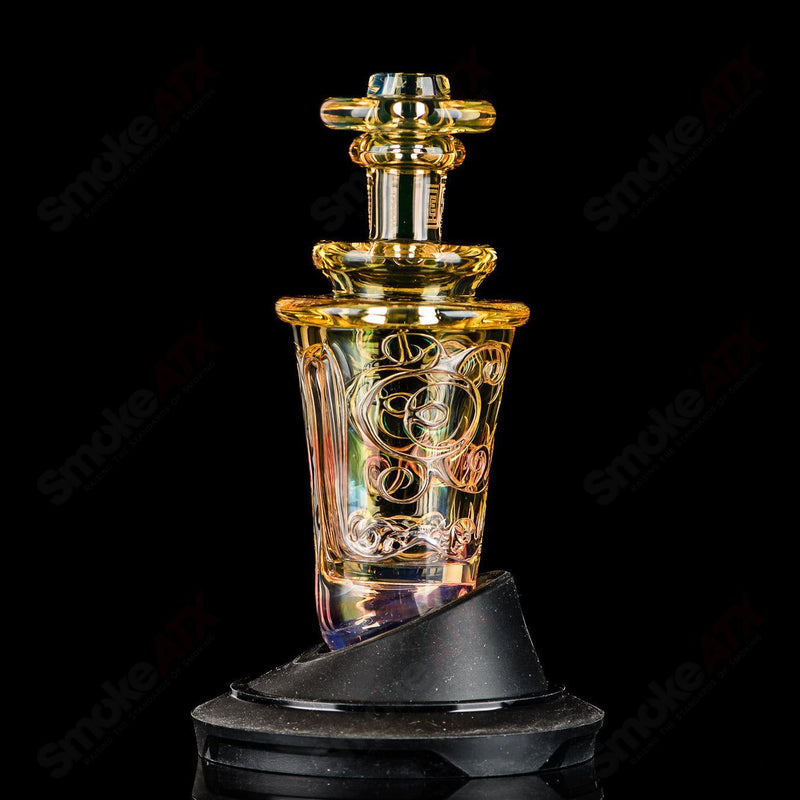 Fumed Reverse Beaker (Style B No.4) Peak Pro Top Avant Garde Glass - Smoke ATX