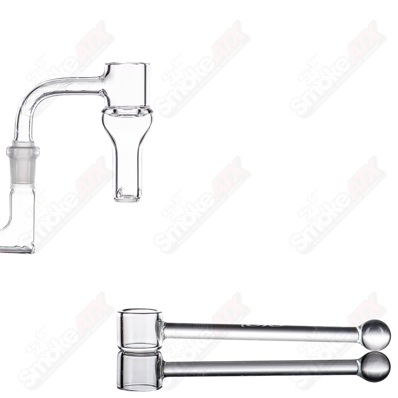 20mm 10/90 Terp Feeder Flared Vortex by Toro Glass - Smoke ATX