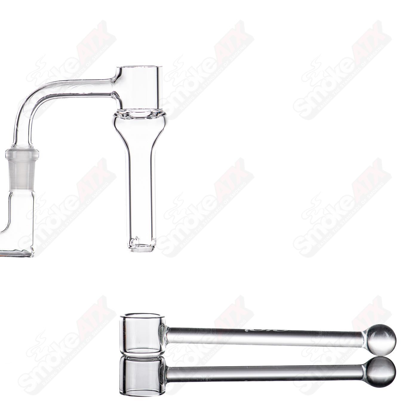 20mm 10/90 Terp Feeder XXL Flared Vortex by Toro Glass - Smoke ATX