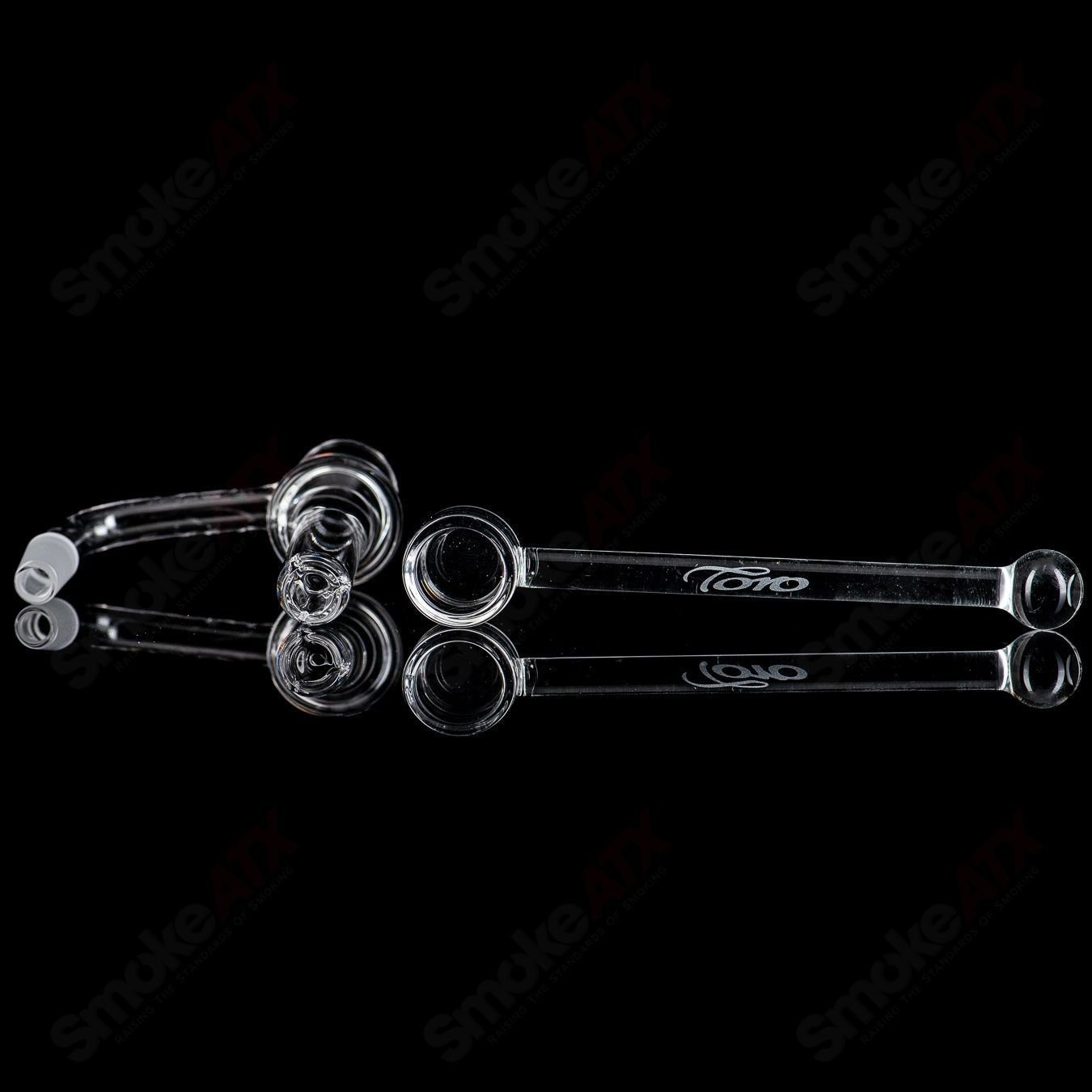 20mm 10/90 Terp Feeder XXL Flared Vortex by Toro Glass - Smoke ATX