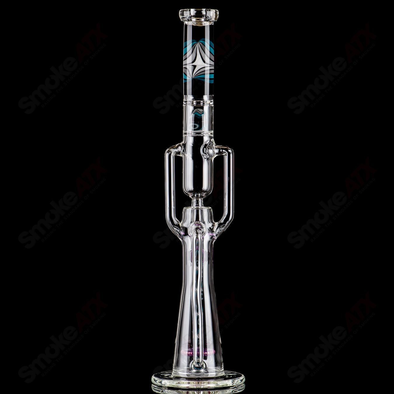 21" Zyklon Recycler by Mad Rob Glass - Smoke ATX