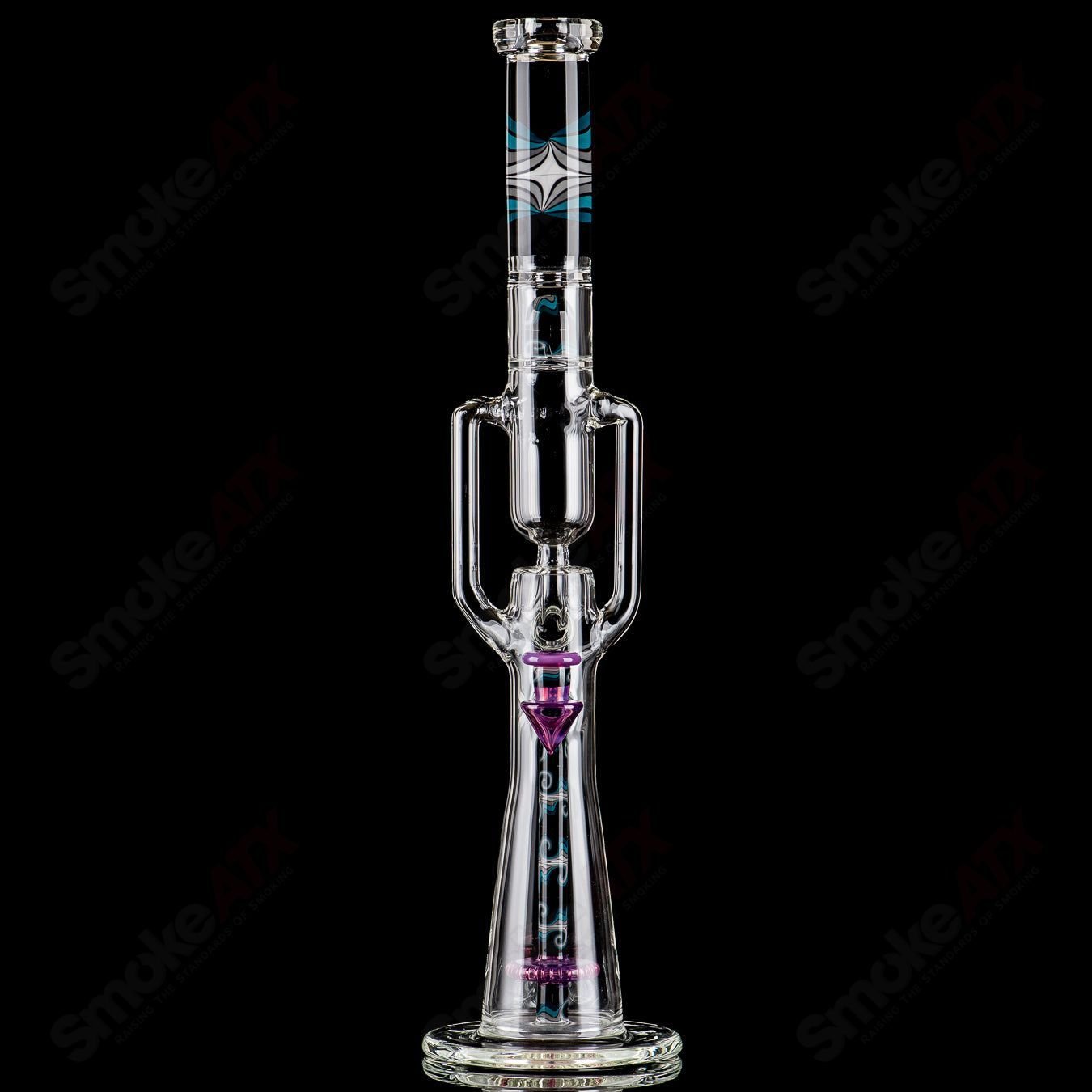 21" Zyklon Recycler by Mad Rob Glass - Smoke ATX