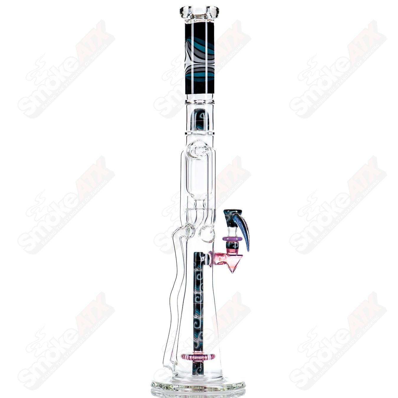 21" Zyklon Recycler by Mad Rob Glass - Smoke ATX