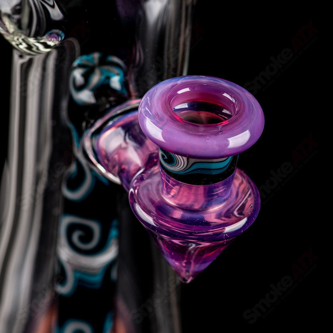 21"  Zyklon Recycler by Mad Rob Glass - Smoke ATX