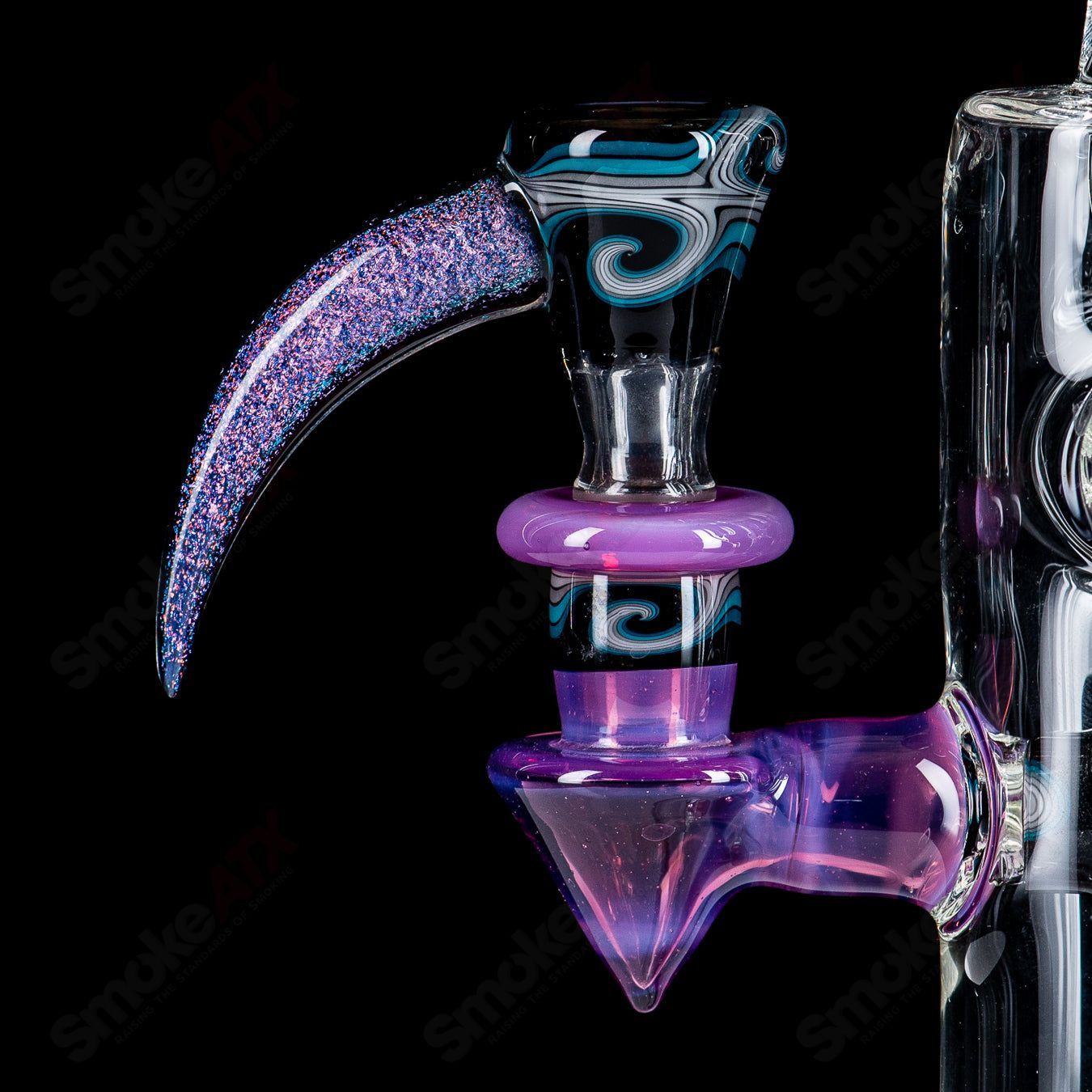 21"  Zyklon Recycler by Mad Rob Glass - Smoke ATX
