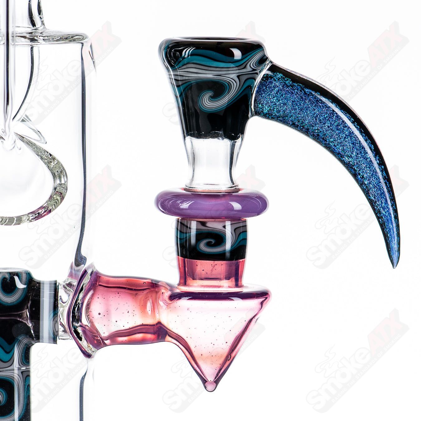 21"  Zyklon Recycler by Mad Rob Glass - Smoke ATX