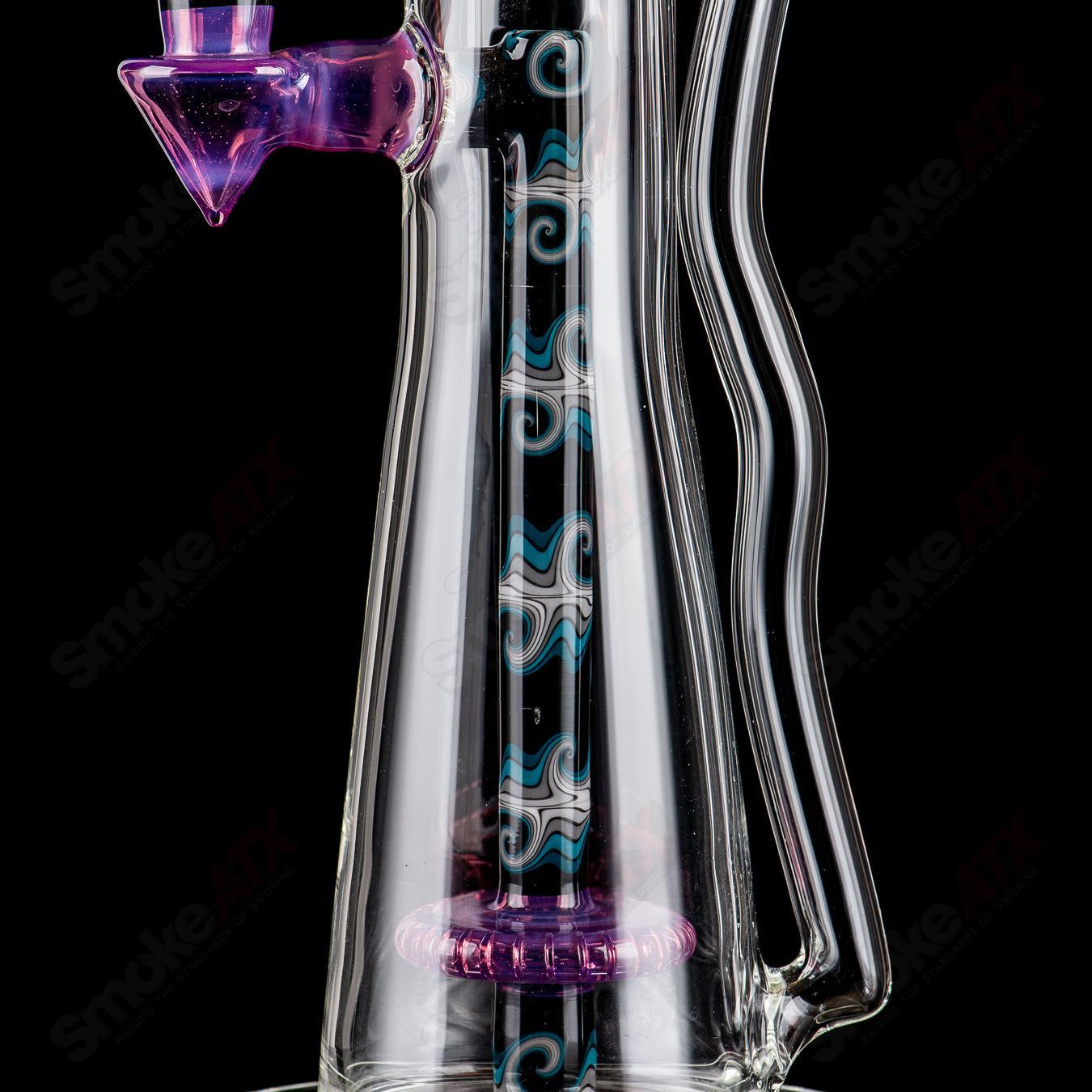 21"  Zyklon Recycler by Mad Rob Glass - Smoke ATX