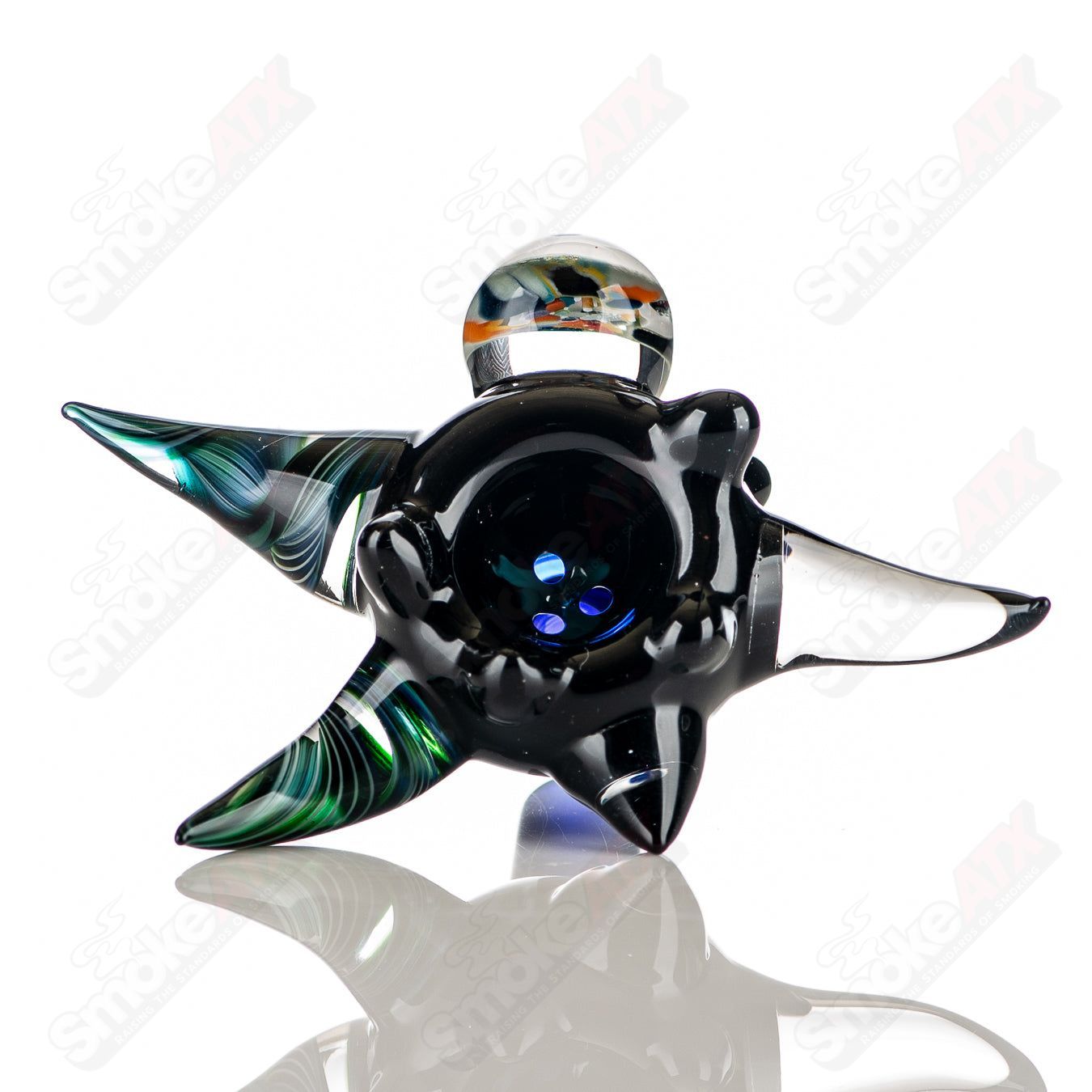#6 14mm Full Color Worked Horn Milli Bowl JMass - Smoke ATX