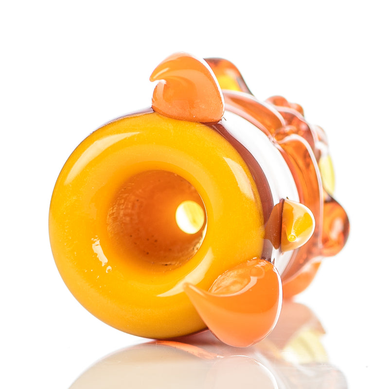 Orange Skull Hitter w UV Accents Ghost Glass - Smoke ATX