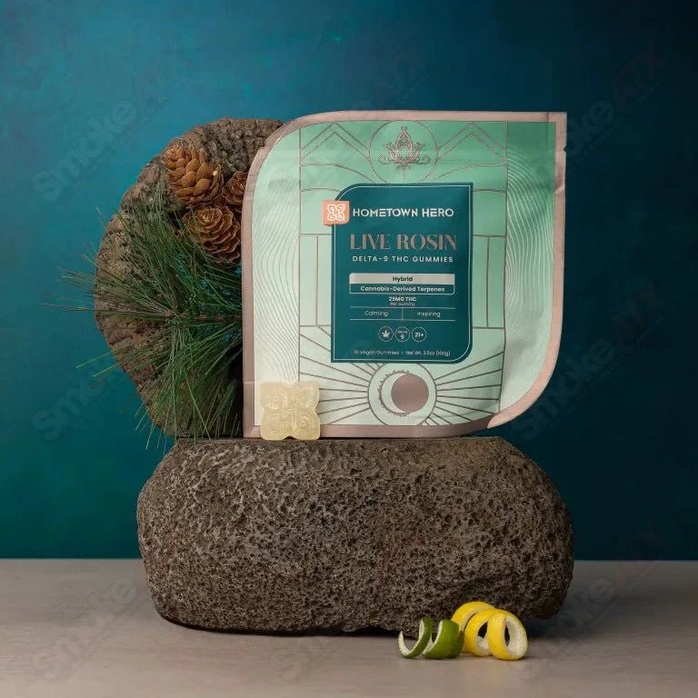 250mg Hybrid Delta - 9 Live Rosin Gummies Hometown Hero - Smoke ATX
