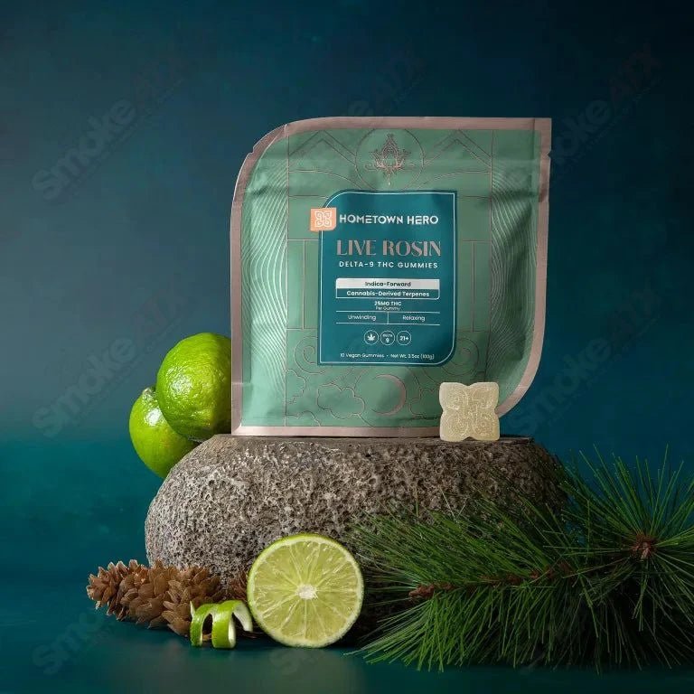 250mg Indica D9 Live Rosin Gummies Hometown Hero - Smoke ATX