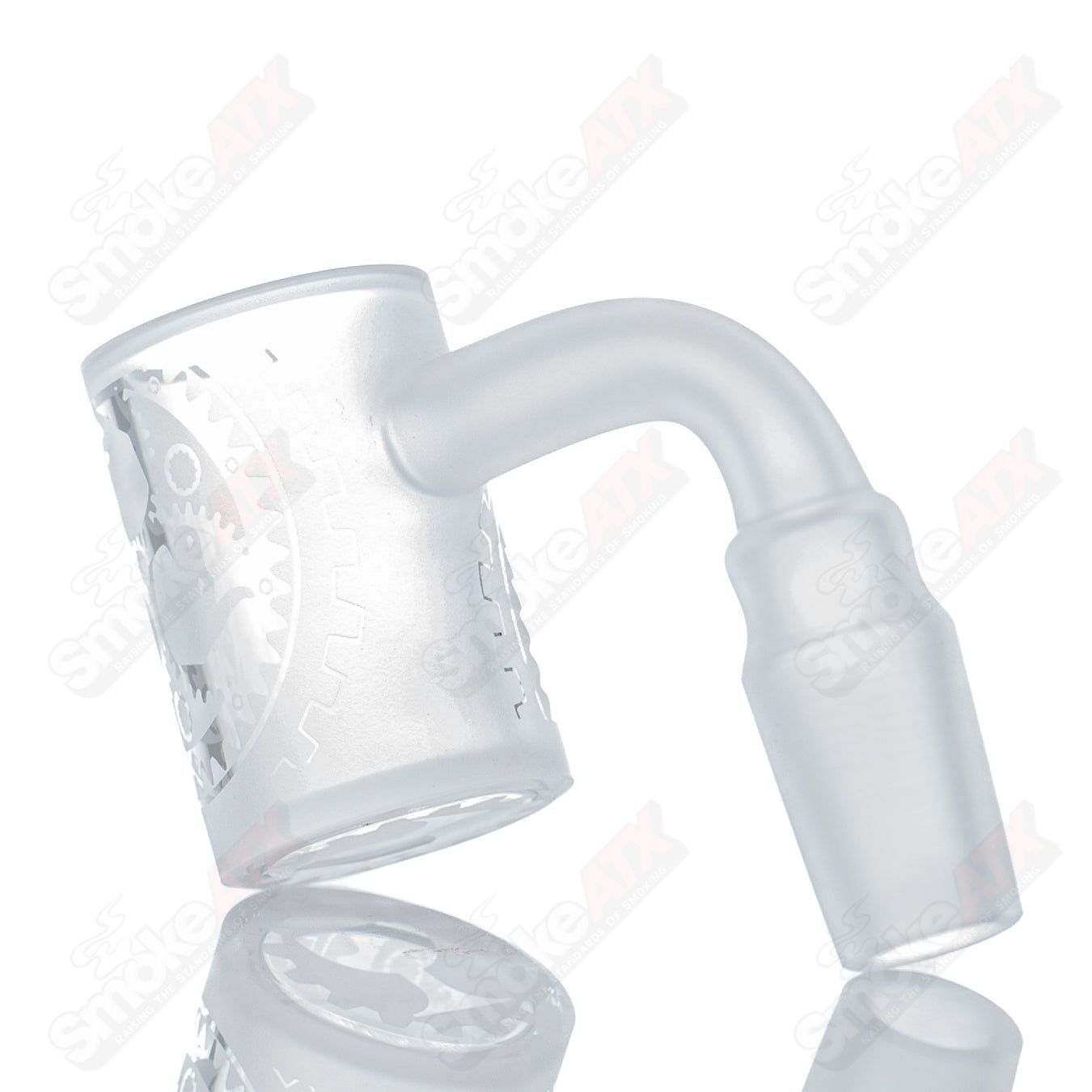 25mm Fully Blasted 14/90 Quartz Grail by Toro Glass - Smoke ATX