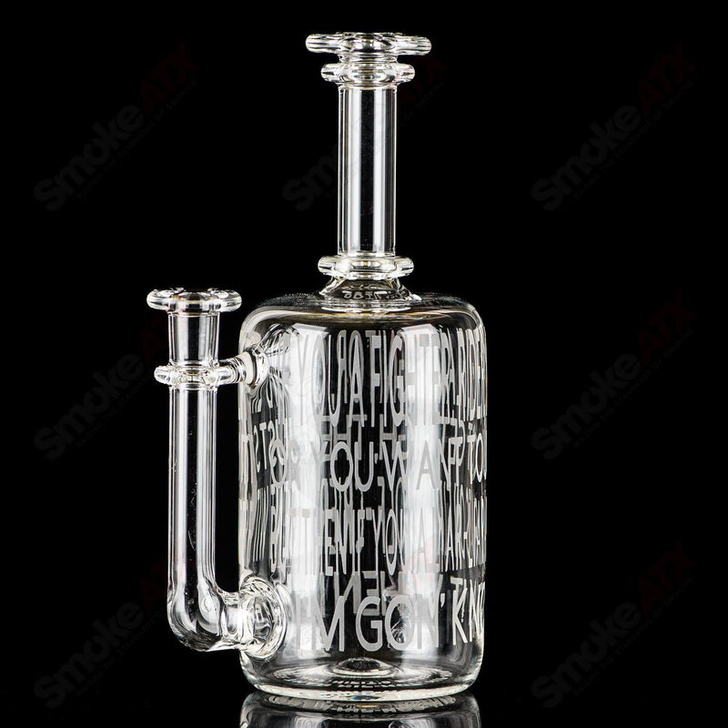 Etched Lyric Rig (Dead Prez/Hip-Hop) Kage Glass - Smoke ATX