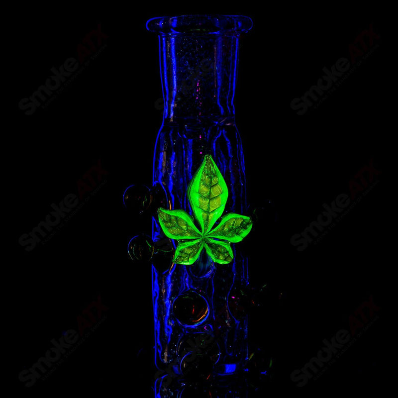 Purple Dichro Ash Catcher (UV Leaf) Mr. Gray - Smoke ATX