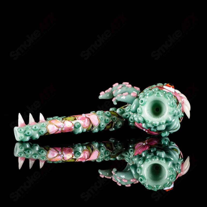 Jade Flower Tentacle Sherlock + Shotglass Set Sarita x Salt Glass - Smoke ATX