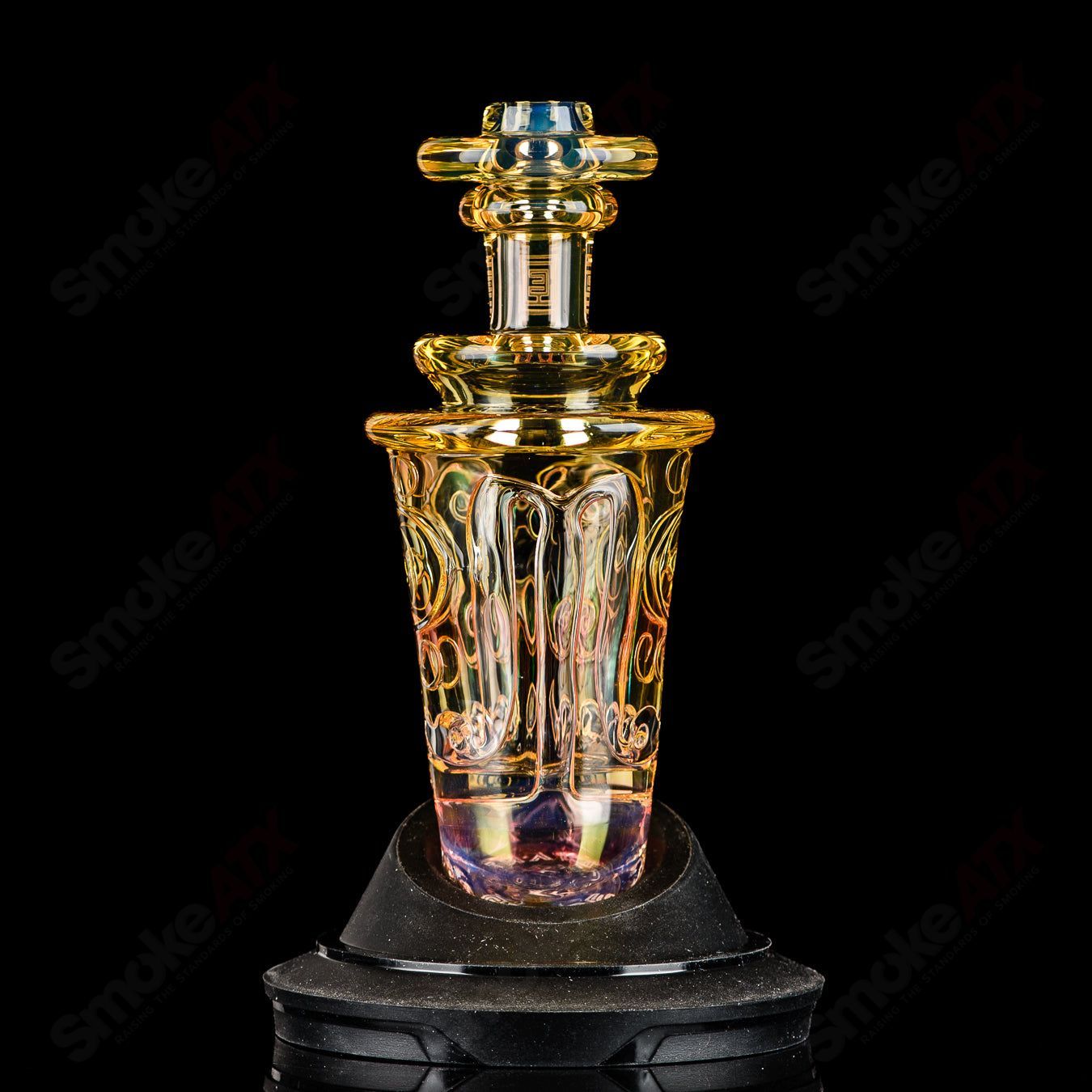 Fumed Reverse Beaker (Style B No.4) Peak Pro Top Avant Garde Glass - Smoke ATX