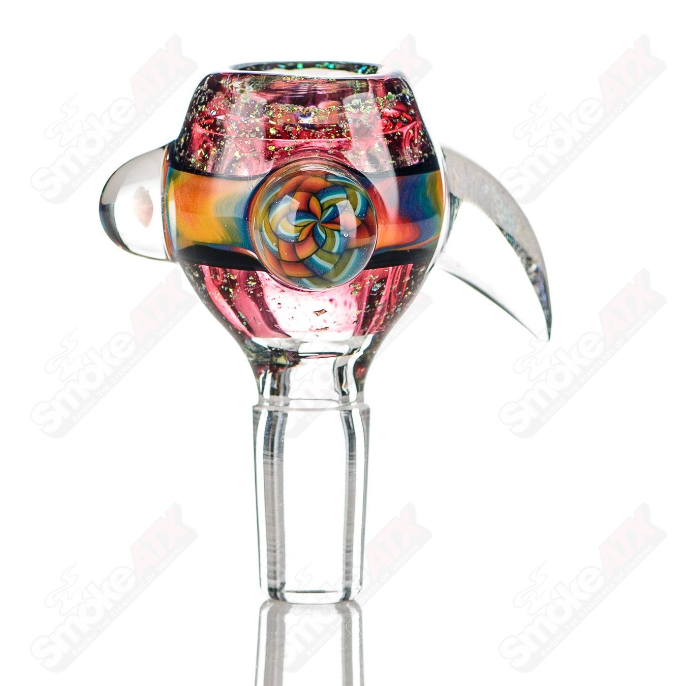 #4 14mm Color Worked Slide Bowl Jeremy from Oregon - Smoke ATX