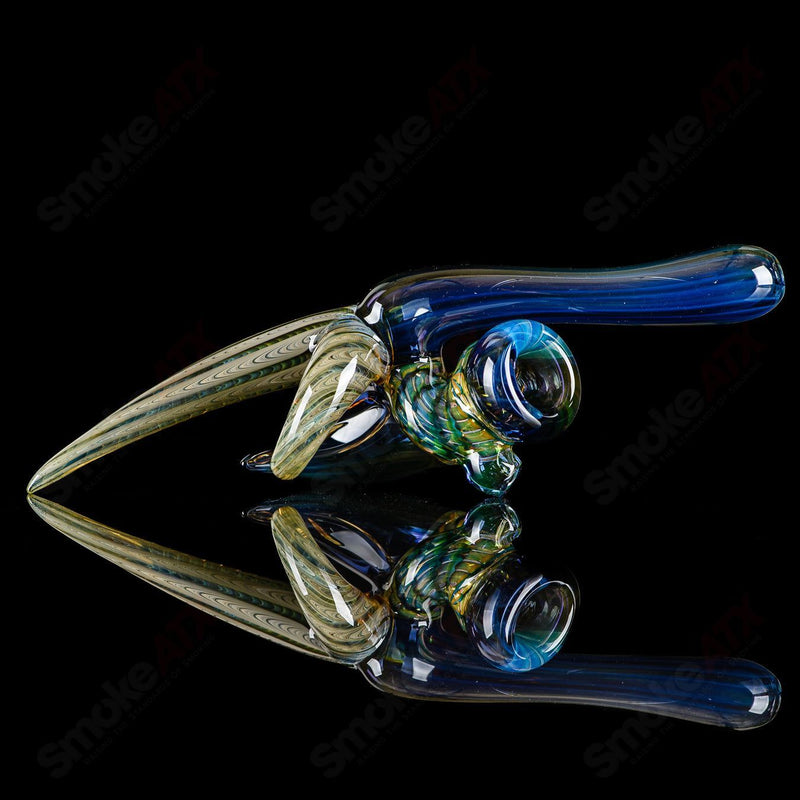 Raptor Hand Pipe Dosh Glass - Smoke ATX