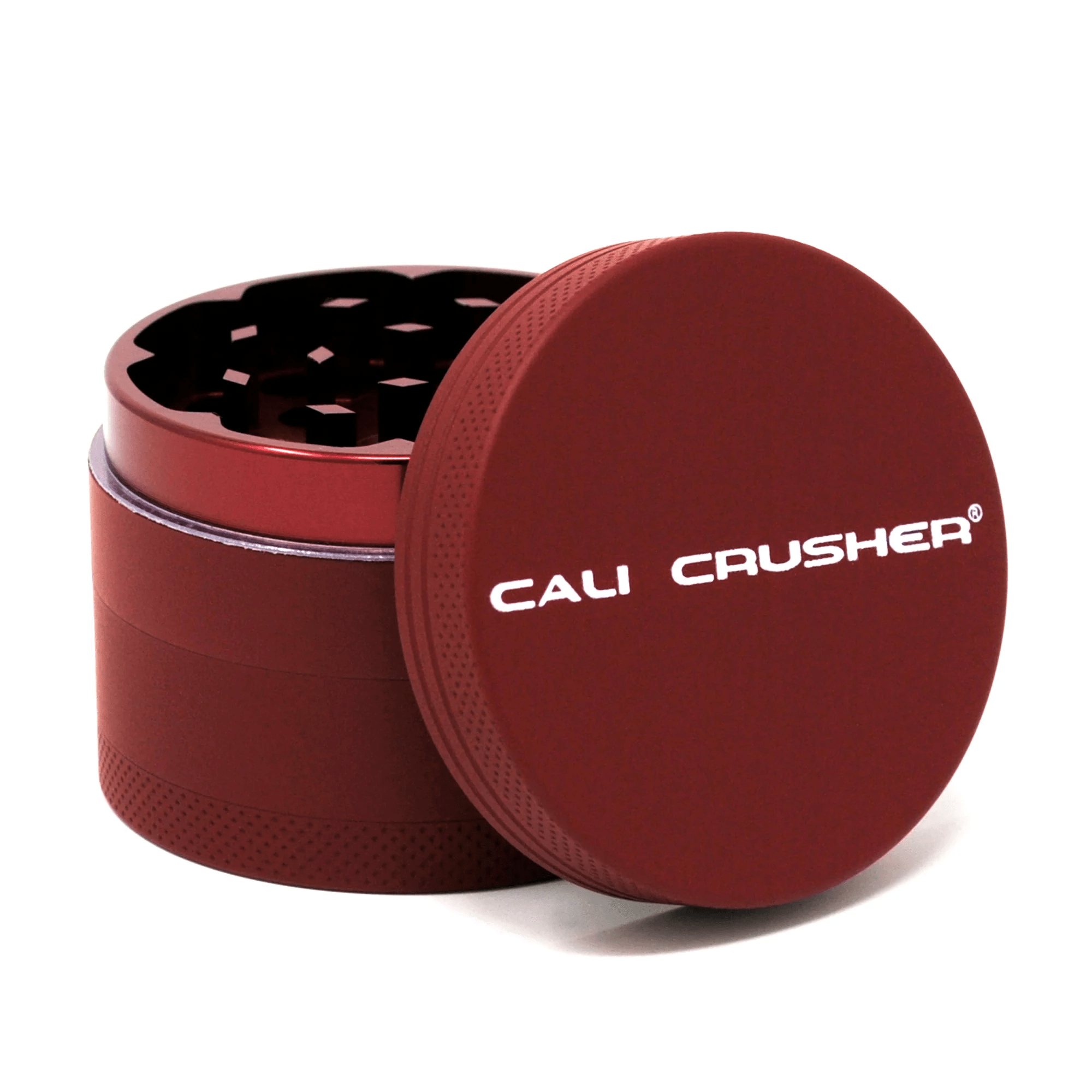 2in Cali Crusher 4pc Hardtop Matte Red - Smoke ATX