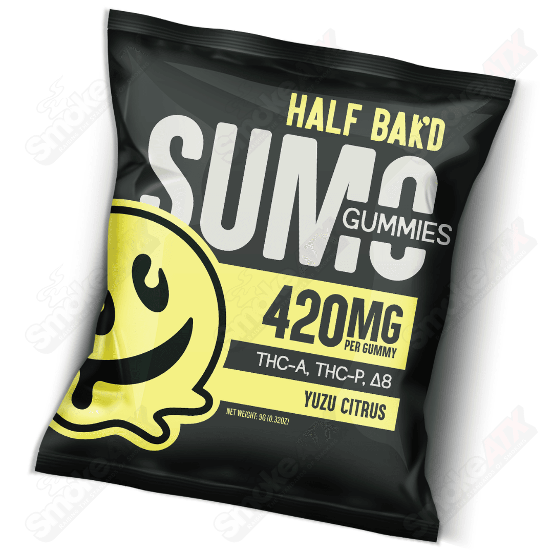 2pk 420mg Yuzu Citrus SUMO Gummies (THC - A/THC - P/D8) Half Bak'd - Smoke ATX