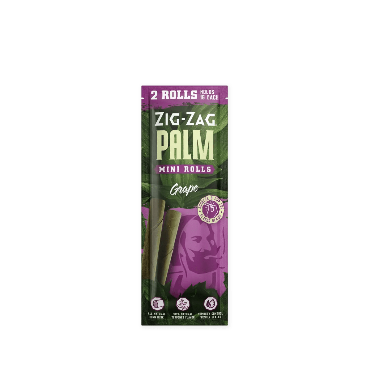 2pk Grape Flavor Mini Palm Rolls Zig Zag - Smoke ATX
