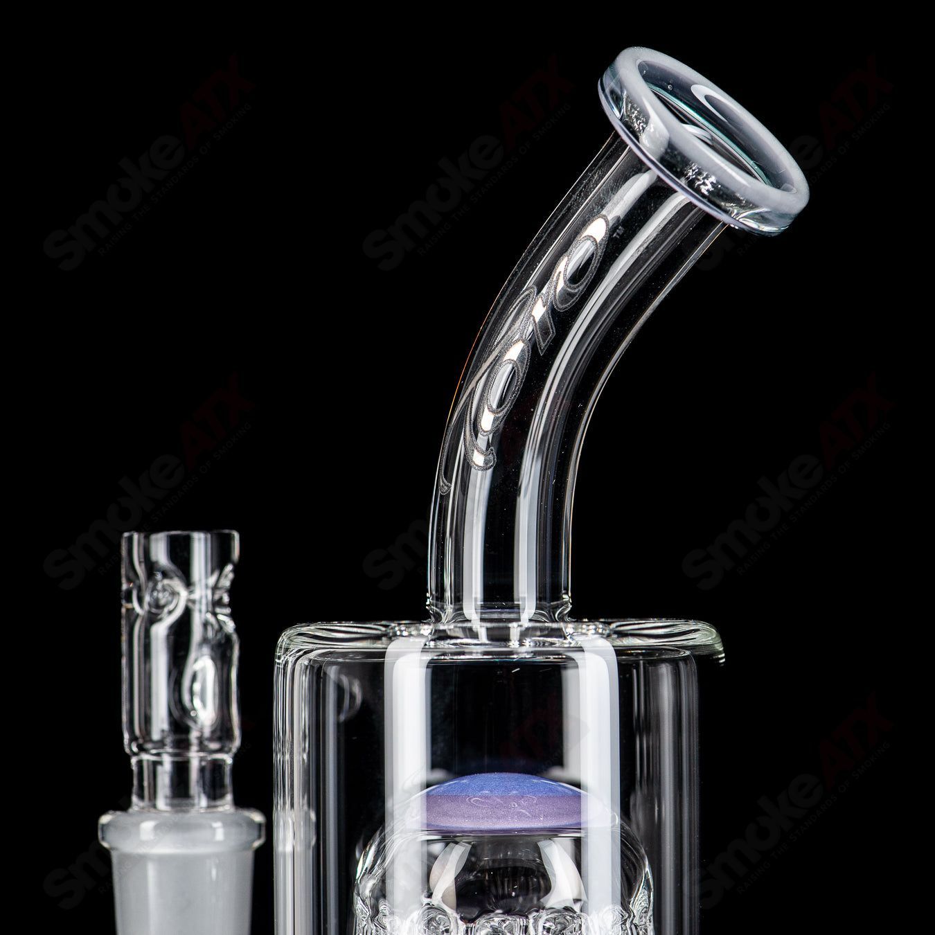 3 14mm Double Macro XL w/ Color Accents by Toro Glass - Smoke ATX