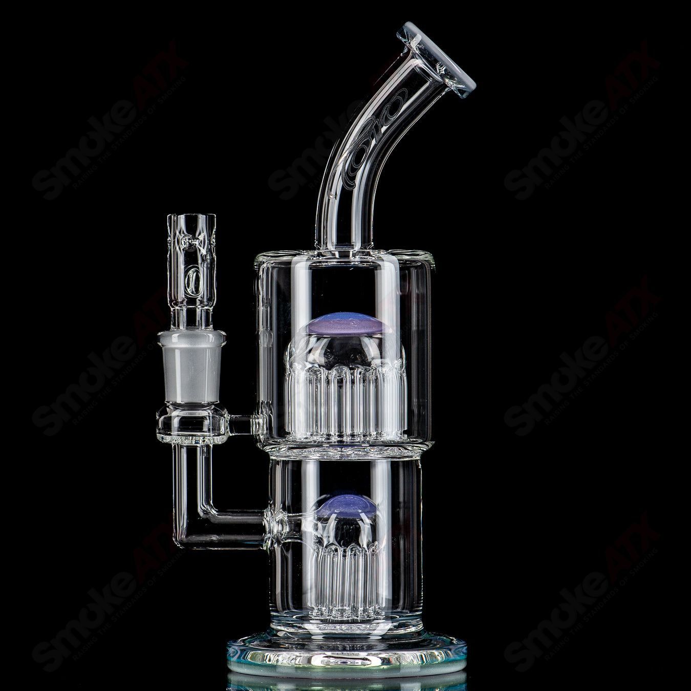 3 14mm Double Macro XL w/ Color Accents by Toro Glass - Smoke ATX