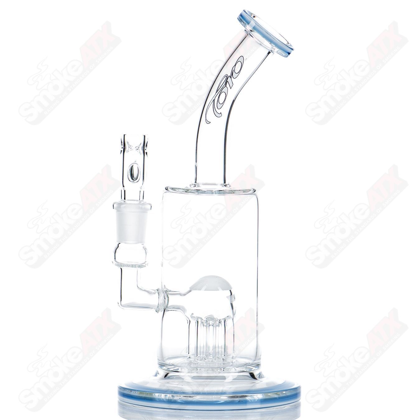 3 14mm Mini Tree w Color Accent Toro Glass - Smoke ATX