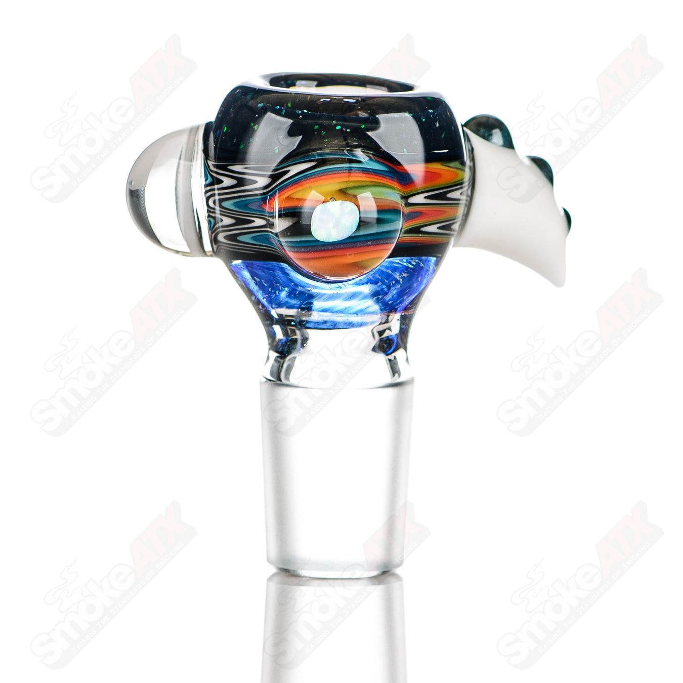 3 18mm Color Worked Slide Bowl Jeremy from Oregon - Smoke ATX