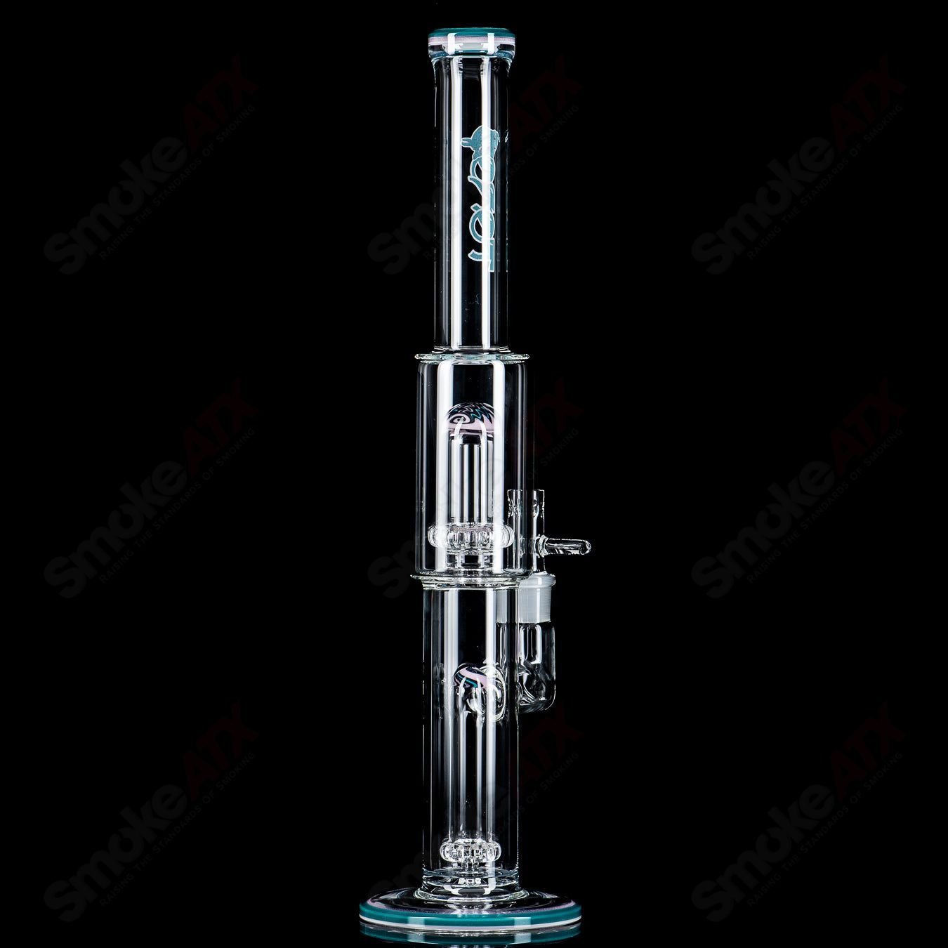 3 18mm Full Size Circ to Circ w/ Reversal Sections by Toro Glass - Smoke ATX