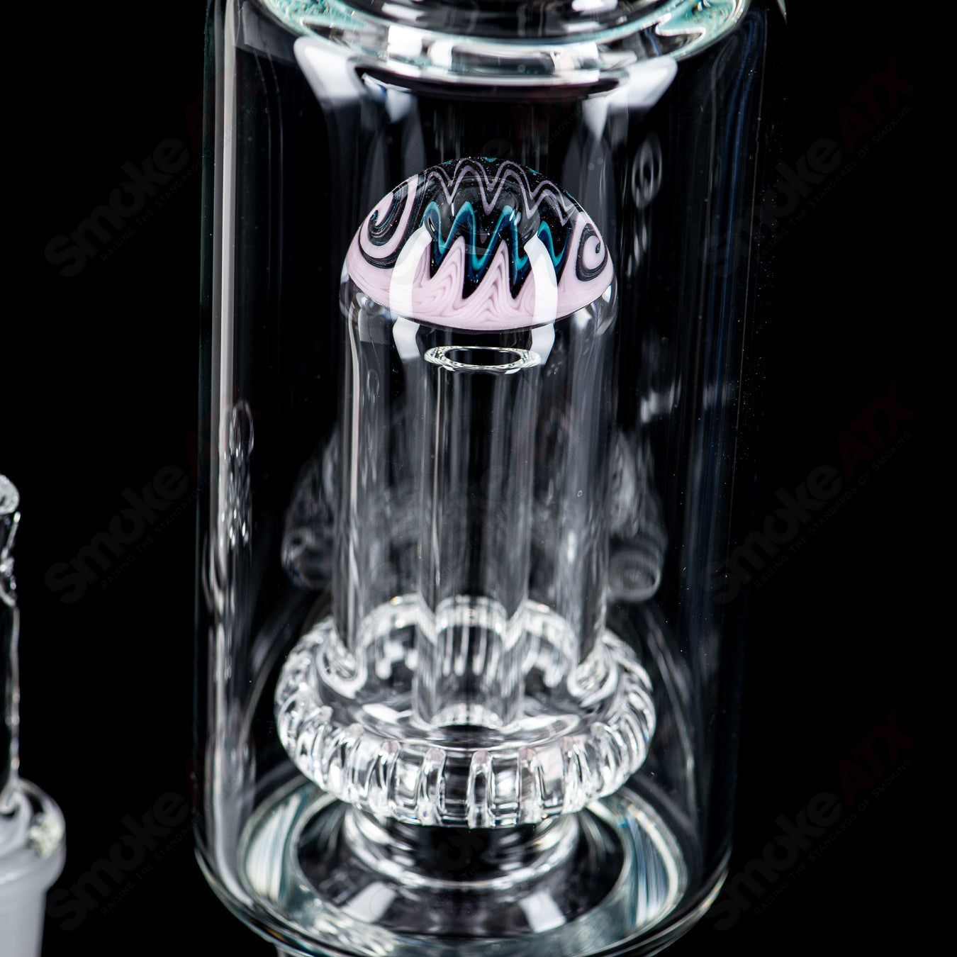 3 18mm Full Size Circ to Circ w/ Reversal Sections by Toro Glass - Smoke ATX