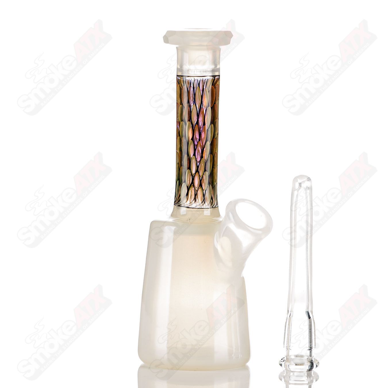 3 Faceted UV Mini Rig BCM Glass - Smoke ATX