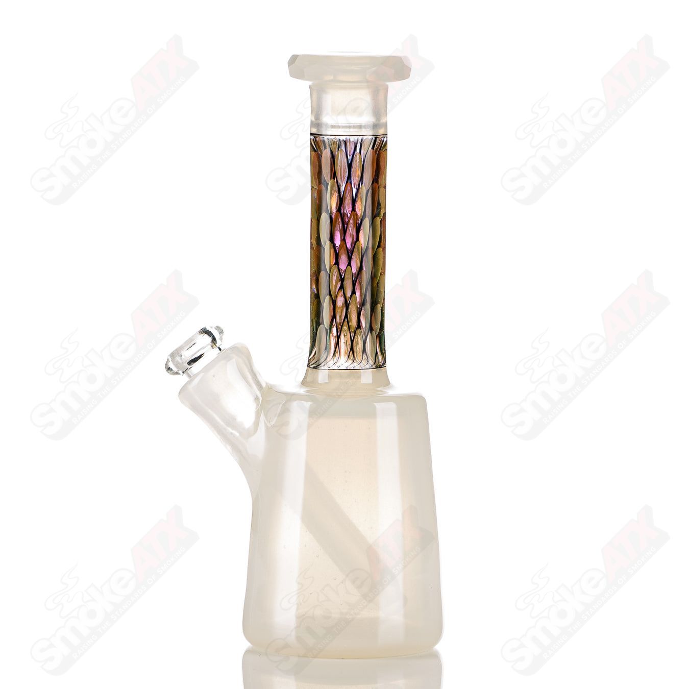 3 Faceted UV Mini Rig BCM Glass - Smoke ATX