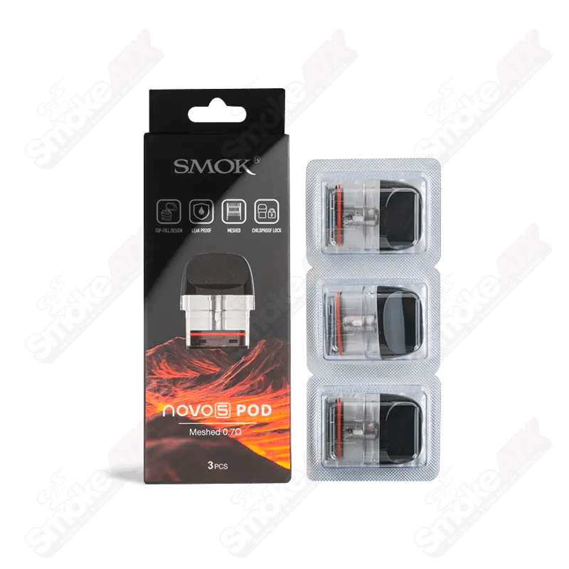 3 PCS Meshed 0.7ohm Novo 5 Pod SMOK - Smoke ATX