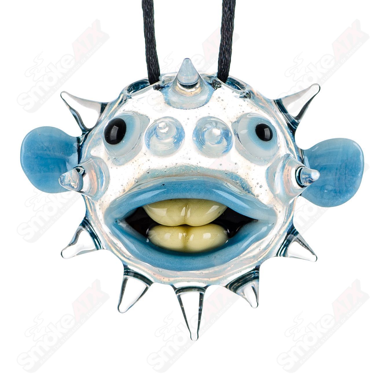 3 Puffer Pendant Chadd Lacy Glass - Smoke ATX