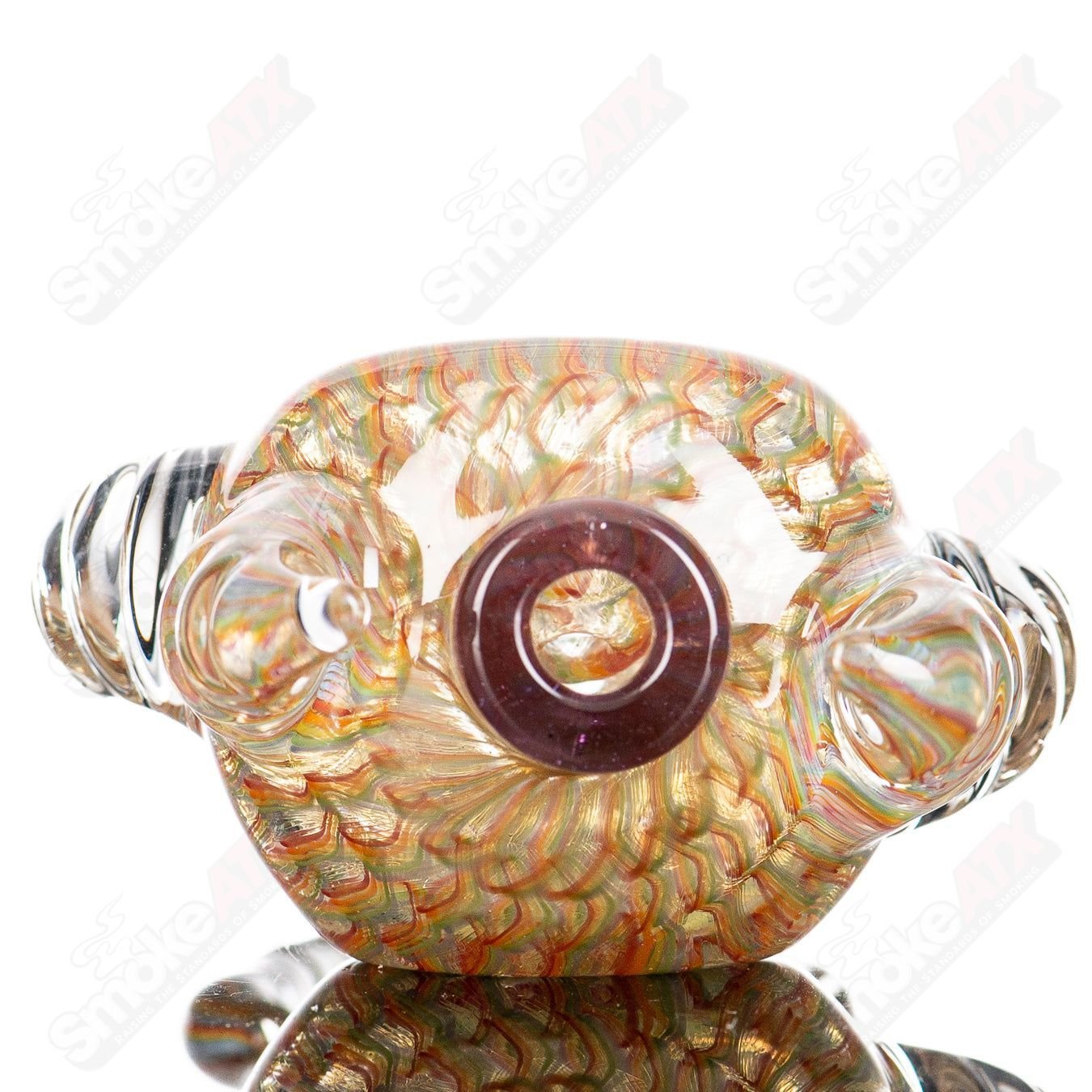 3 Sceptre Steam Roller Spoon by JMK Glass - Smoke ATX