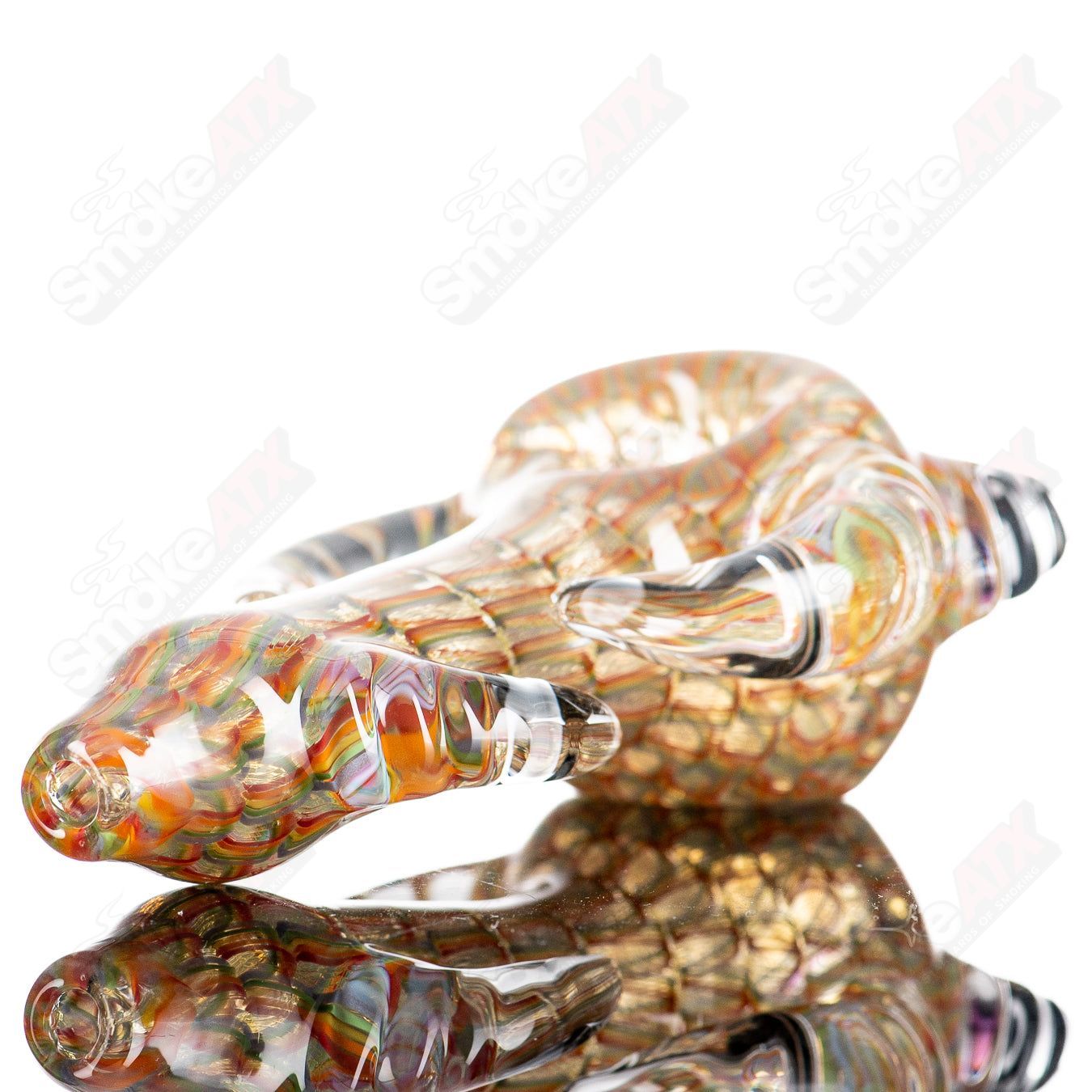 3 Sceptre Steam Roller Spoon by JMK Glass - Smoke ATX