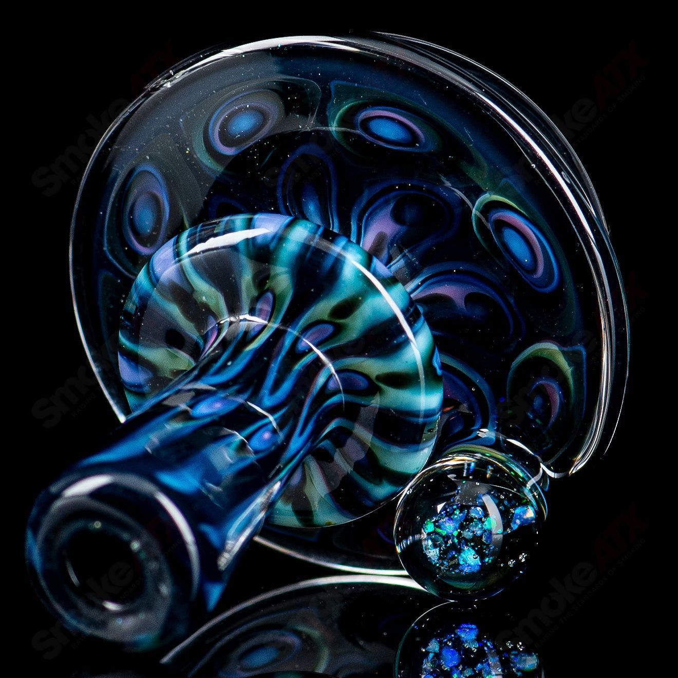 3 UV Full Pattern Puffco Dry Top Indo x Geoff Made - Smoke ATX