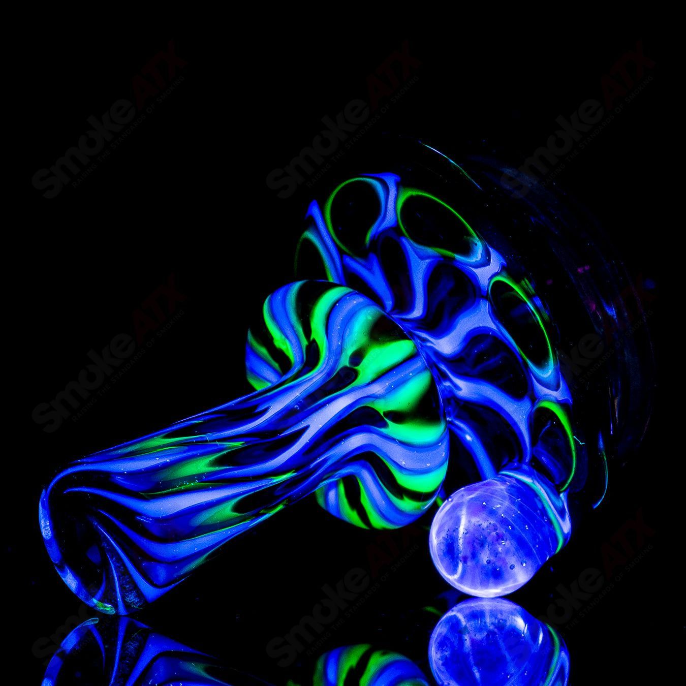 3 UV Full Pattern Puffco Dry Top Indo x Geoff Made - Smoke ATX