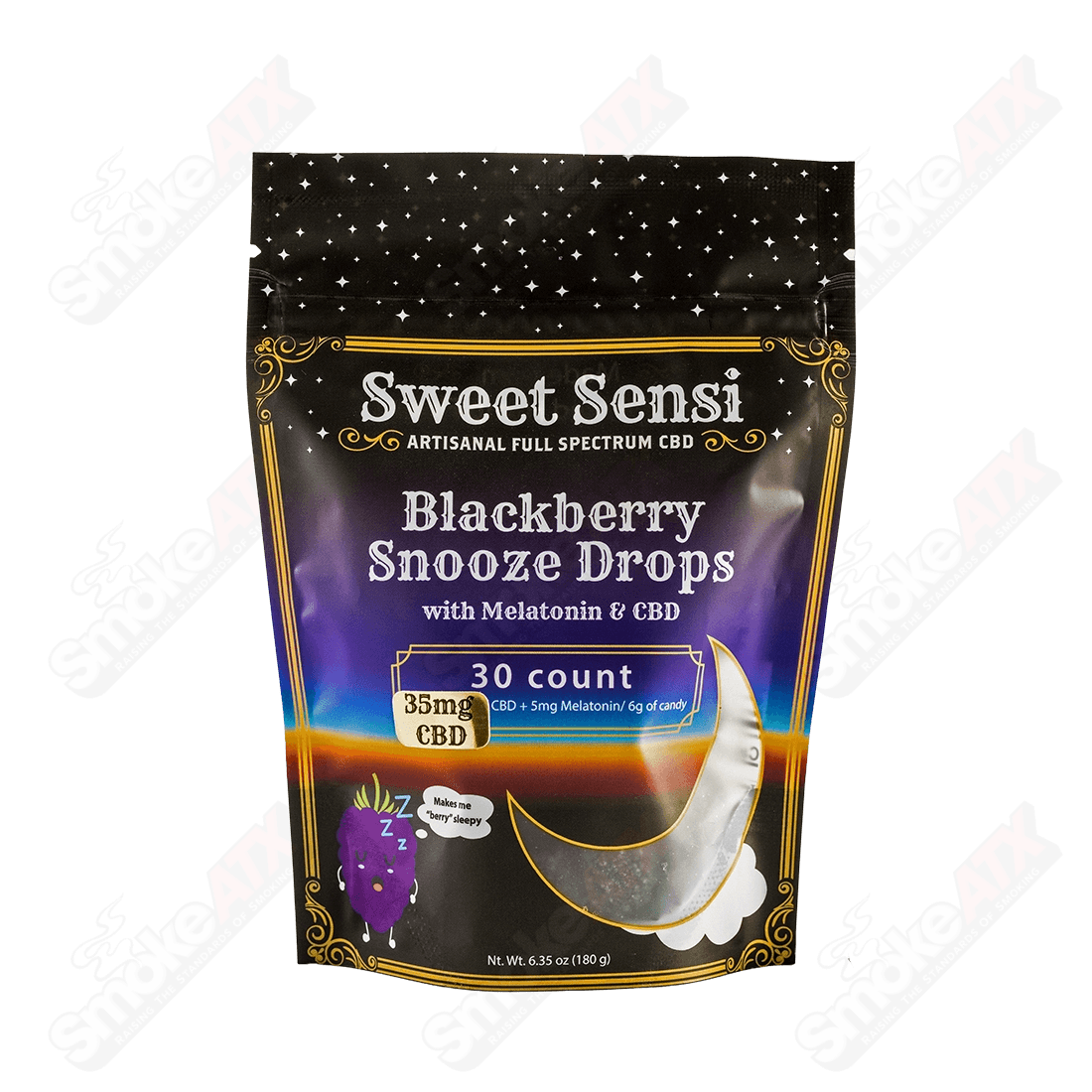 30ct 35mg Blackberry Snooze Drops Sweet Sensi - Smoke ATX