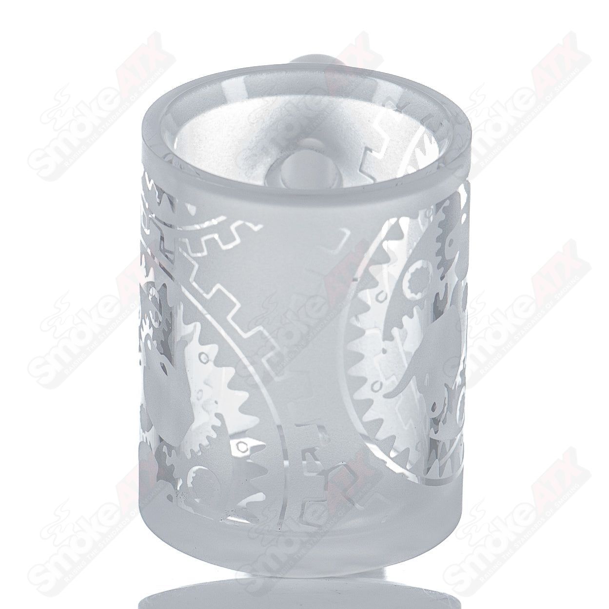 30mm Fully Blasted 14/90 Quartz Grail by Toro Glass - Smoke ATX