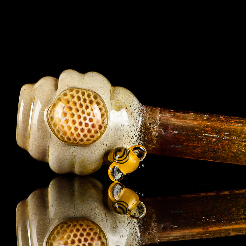 Beehive Honeycomb Chillum Joe P Glass - Smoke ATX