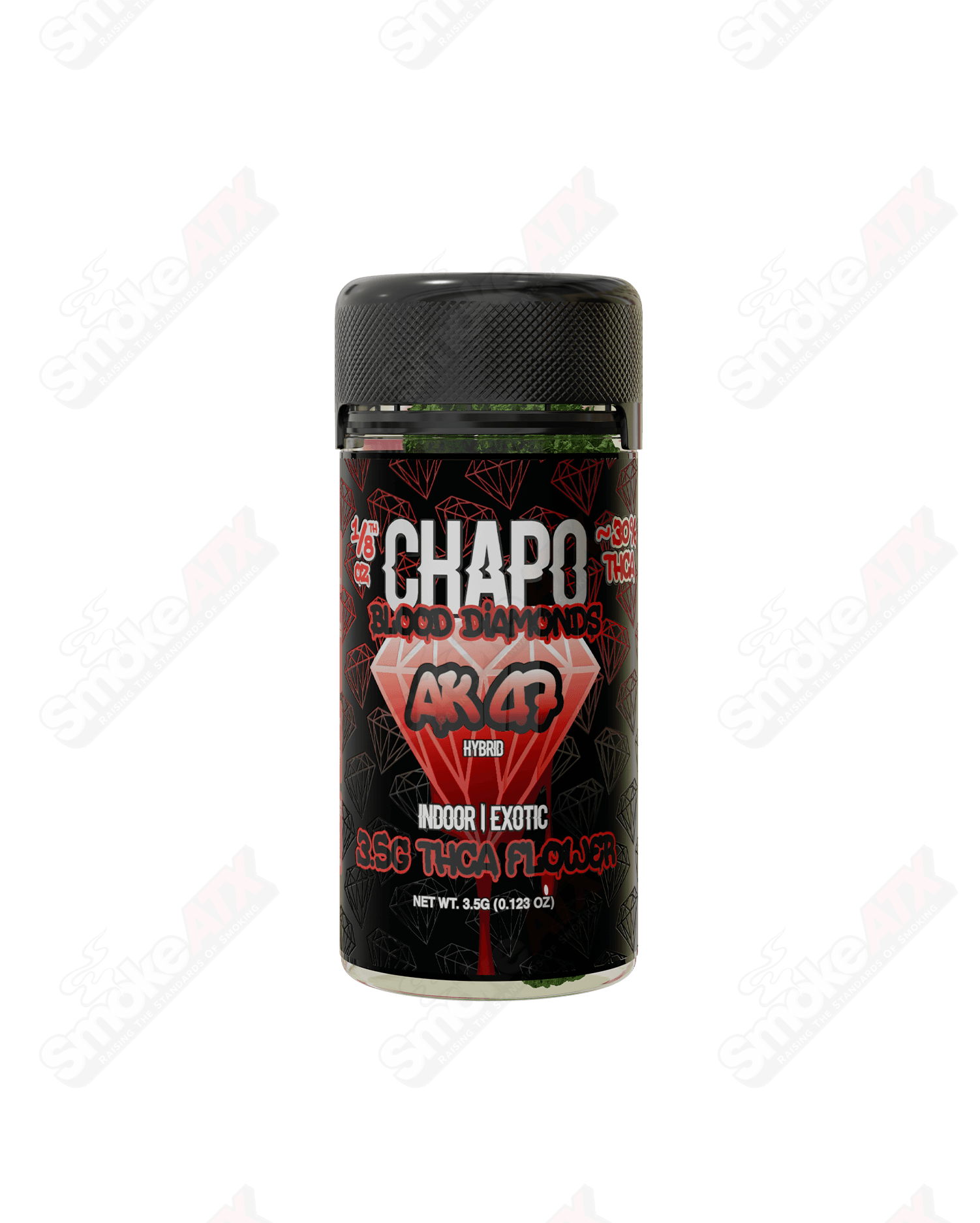3.5g AK47 Hybrid Premium THCa Flower Chapo - Smoke ATX