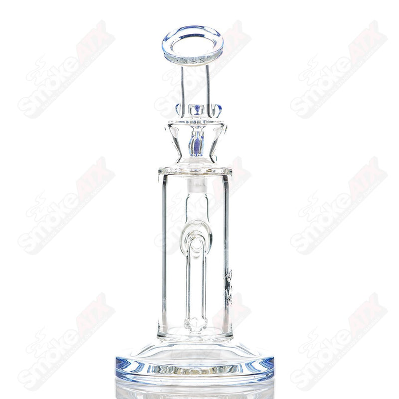 8in 14mm Rig w/ Flower Bowl (Blue Cheese) Texas Tubes - Smoke ATX