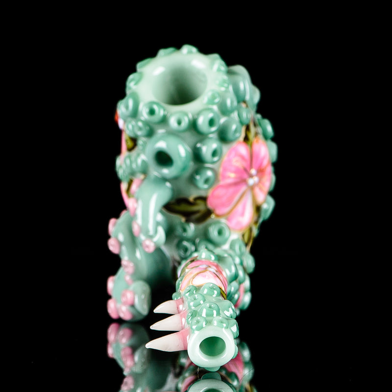 Jade Flower Tentacle Sherlock + Shotglass Set Sarita x Salt Glass - Smoke ATX